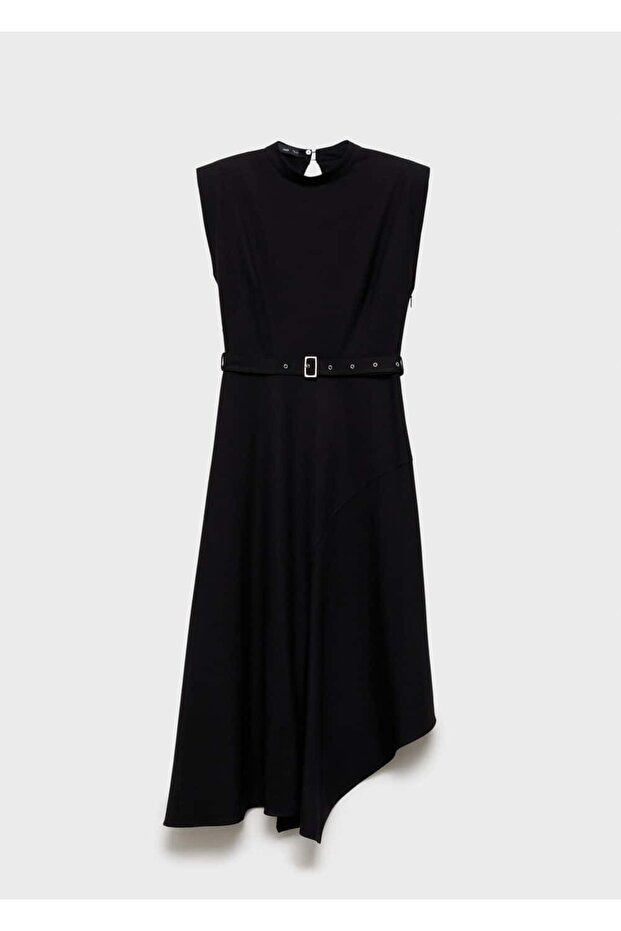 Asimetrik kemerli elbise - 3