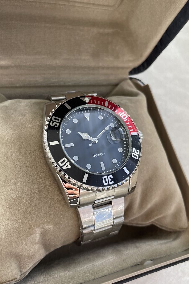 Takvimli Patek Philip Model Gümüş Renk Takvimli Erkek Kol Saati Özel Kutusunda - 6