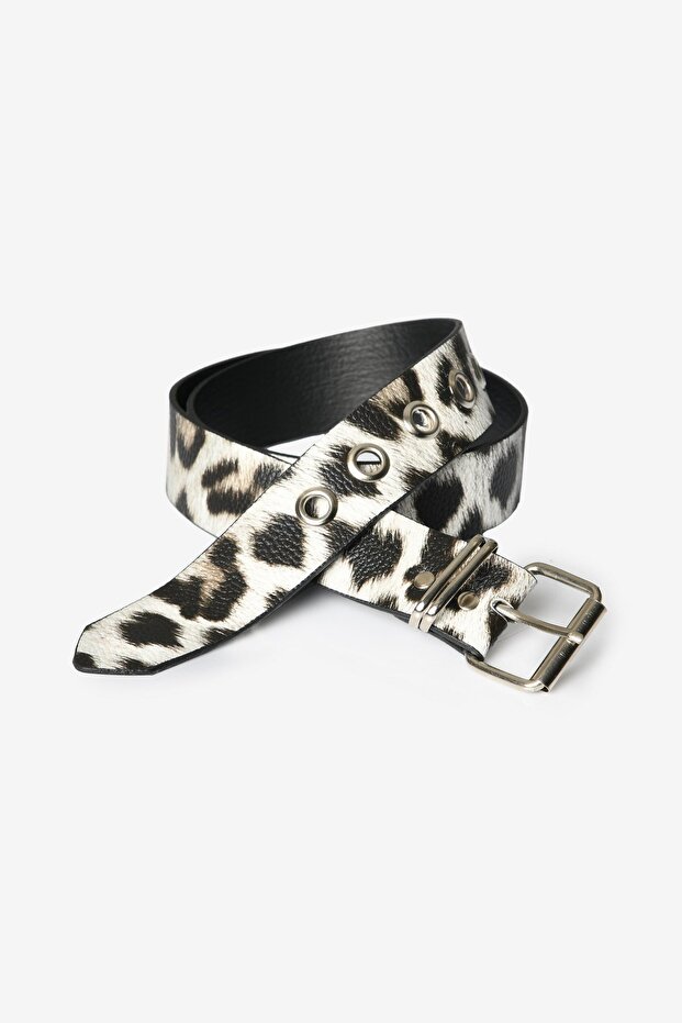 Curea de damă cu model leopard - leopard - 3