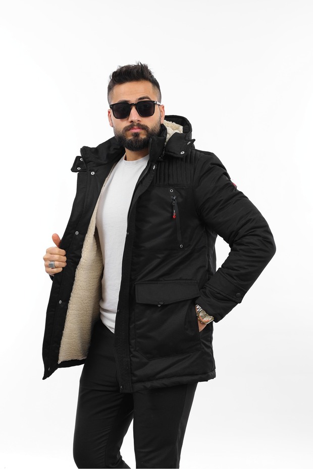 Winter Long Coat with Fur Inside - 3