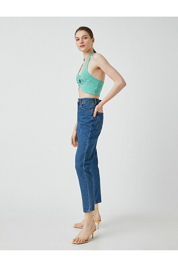 Comfortable Cut High Waist Lightweight Narrow Leg - Mom Jean