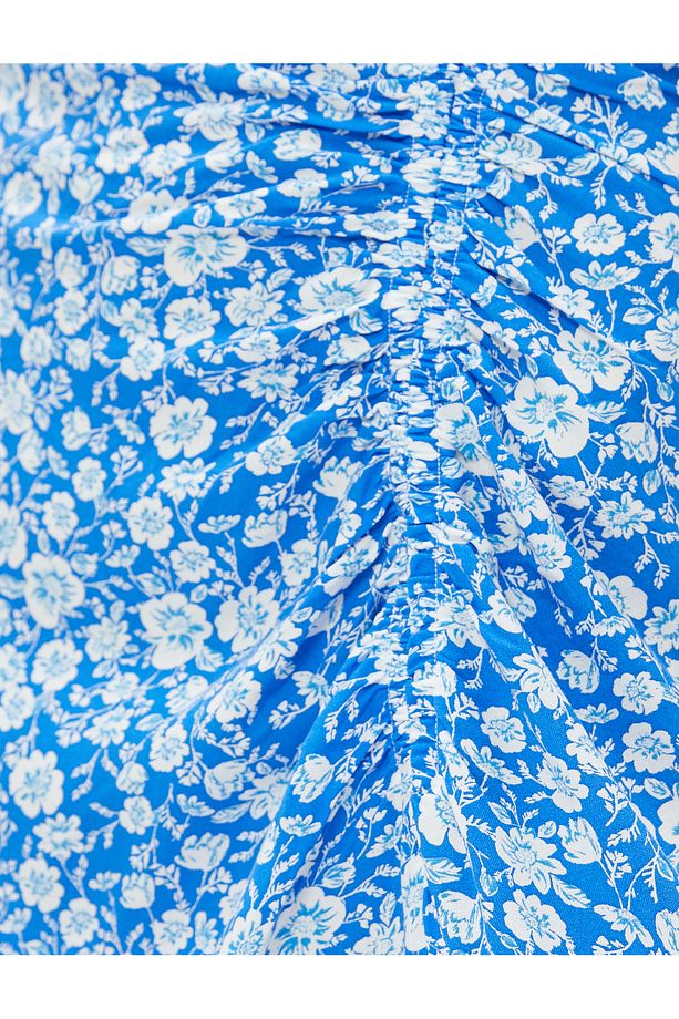Midi Etek Çiçekli Yırtmaçlı Ecovero® Viscose - 6
