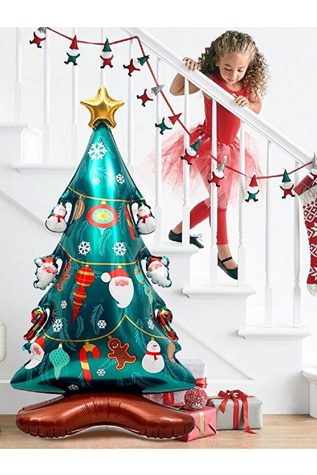 Large Footed Pine Tree Foil Balloon 150cm