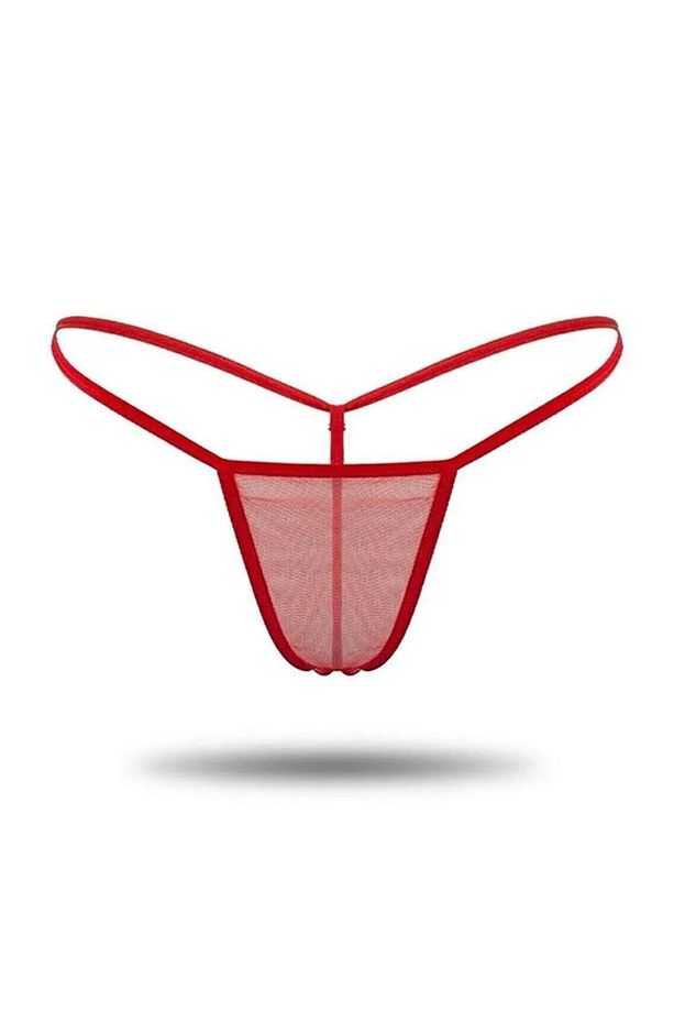 Kadın 3'lü Transparan Tül String - 3