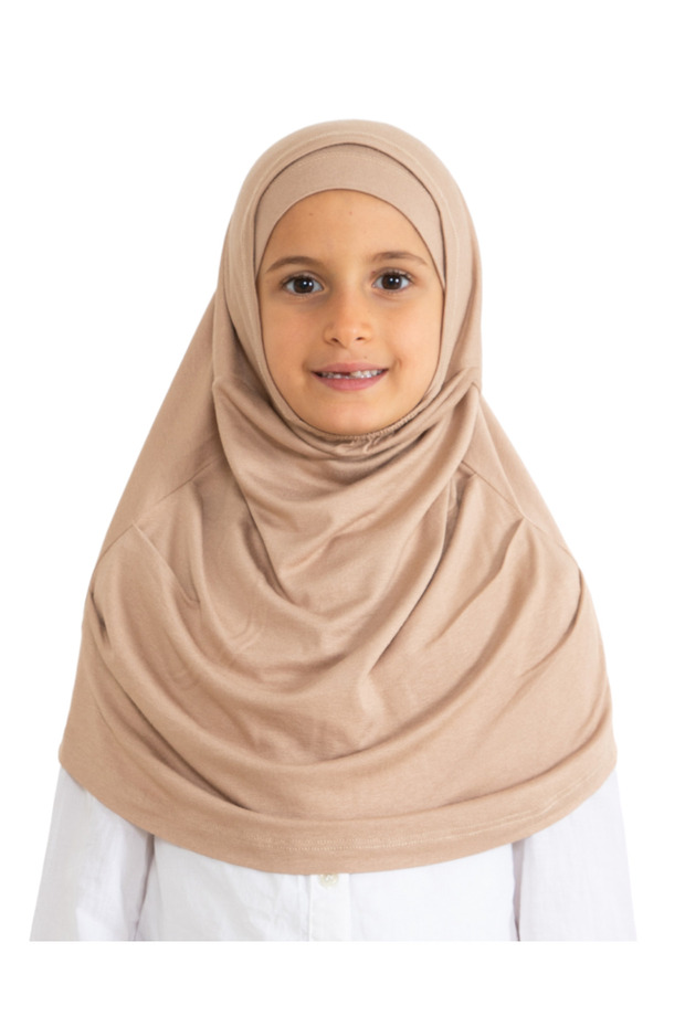 Children's Ready-To-Wear Headscarf Shawl Turban Viscose - Dark Mink