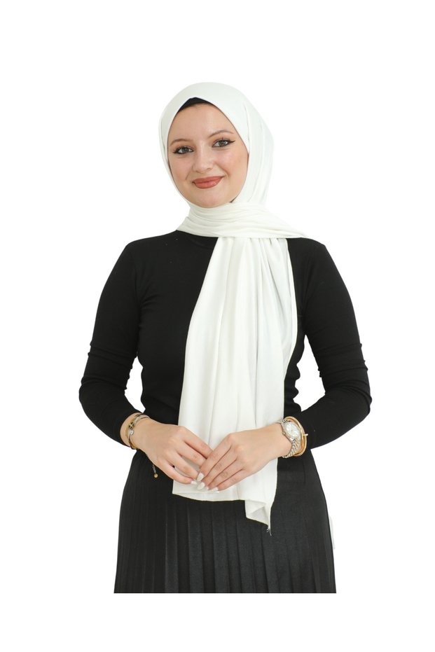 Shawl Hijab Premium Fabric Scarf Long Muslim Clothing Viscose - Cream