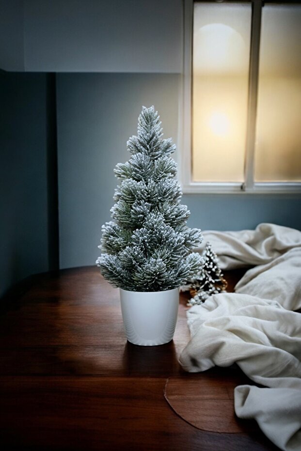 Snow Patterned Christmas Pine Tree 42 cm - 2