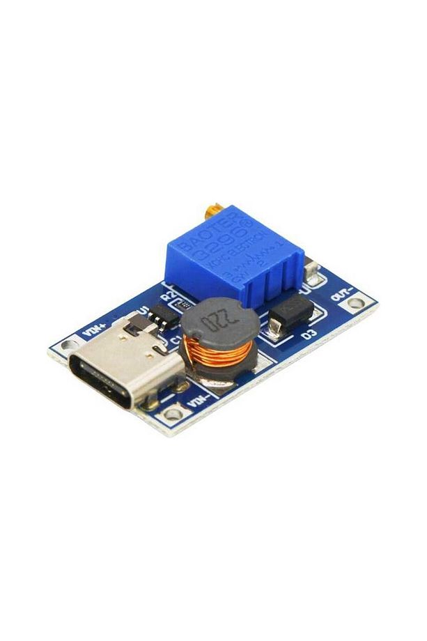 MT3608 Type C Usb 28V 2A DC Boost Modül Ayarlanabilir Voltaj Yükseltici Güç Kaynağı Step Up Dc Çevir - 1