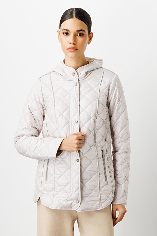 Kapitone Kapüşonlu Kaban Taş - 1