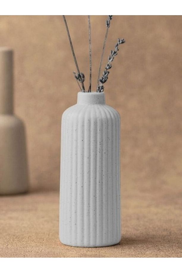 3'lü Set 3 Adet Obje Camber Vazo -  Çizgili - Desenli Dekoratif Pinterest İskandinav Bohem Biblo - 4