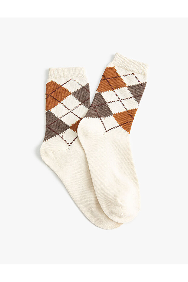 Socket Socks Geometric Patterned