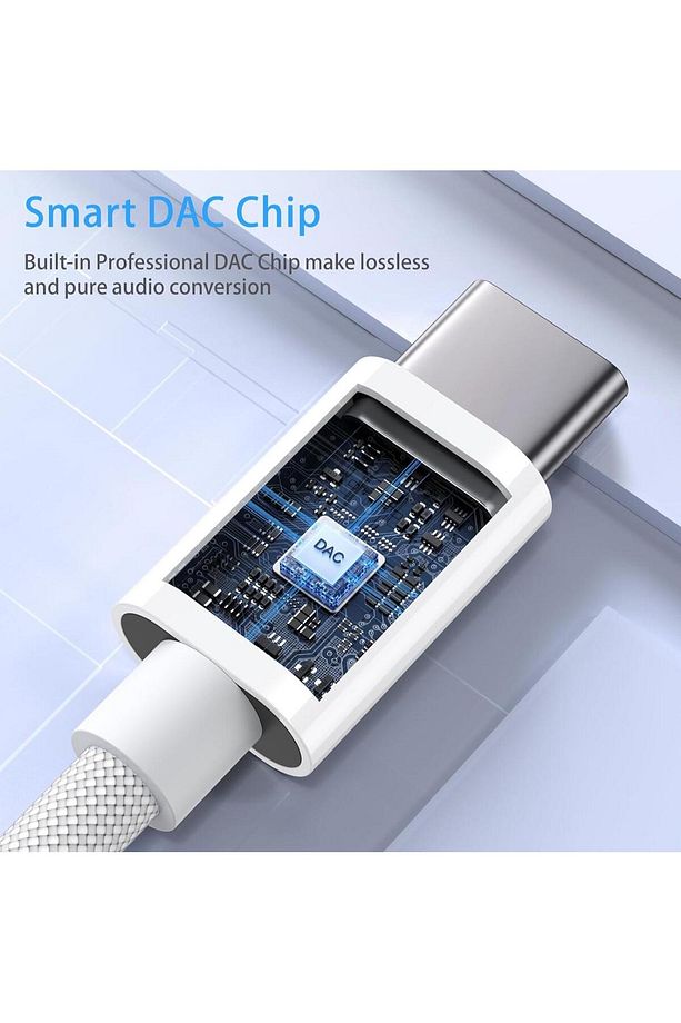 Type-c To 3.5mm Aux Kulaklık Dönüştürücü | Hasır Kablo | Tüm Type-c Cihazlarla Uyumlu - 2
