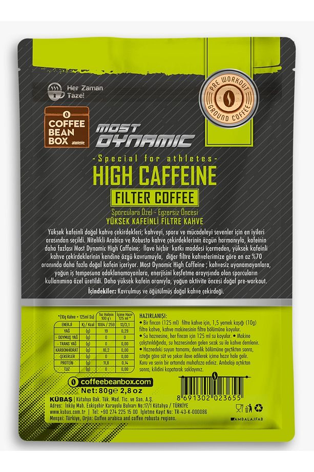 Most Dynamic Hıgh Kaffeine Filtre Kahve 80 gr Tekli Paket - 2
