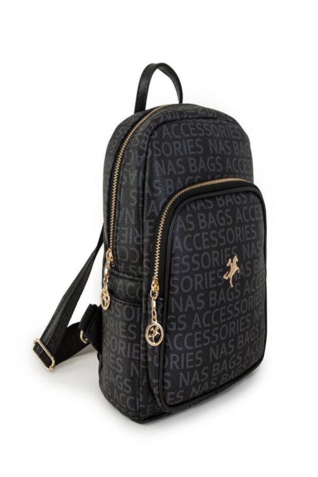 Women's Backpack with Embossed Pattern