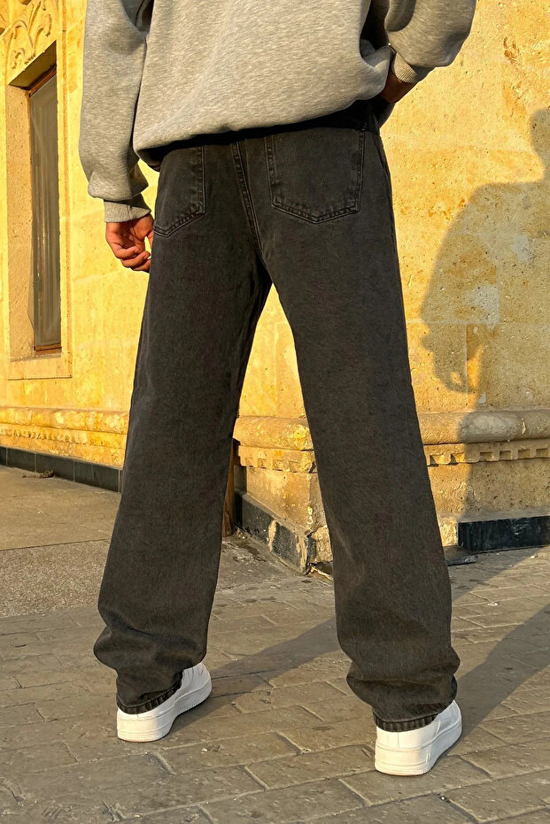 Basic Antrasit Baggy Jean - 3