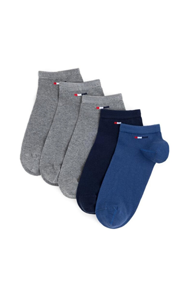 Pack of 5 Socks Gray Navy Blue - Regular Fit - Stylish and Comfortable Design (Men/Ladies)