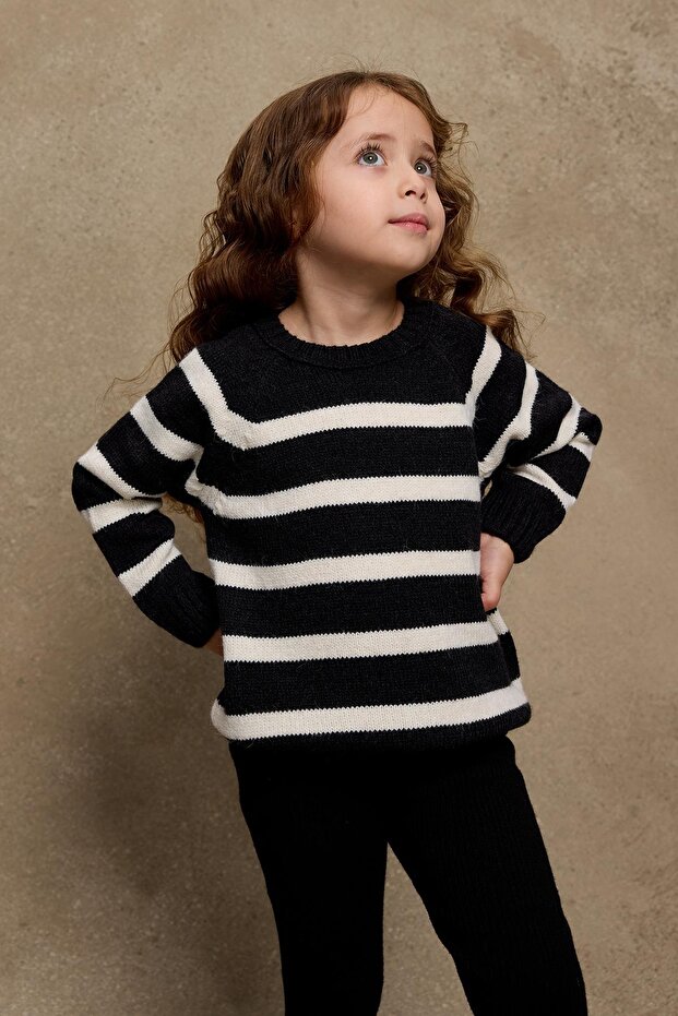 Striped Knitwear Sweater Black