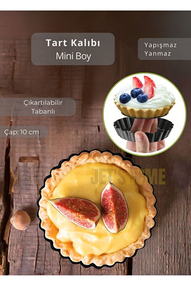 Mini Size Tart Mold with Removable Base Pie Mold Carbon Steel Cake Mold 10cm
