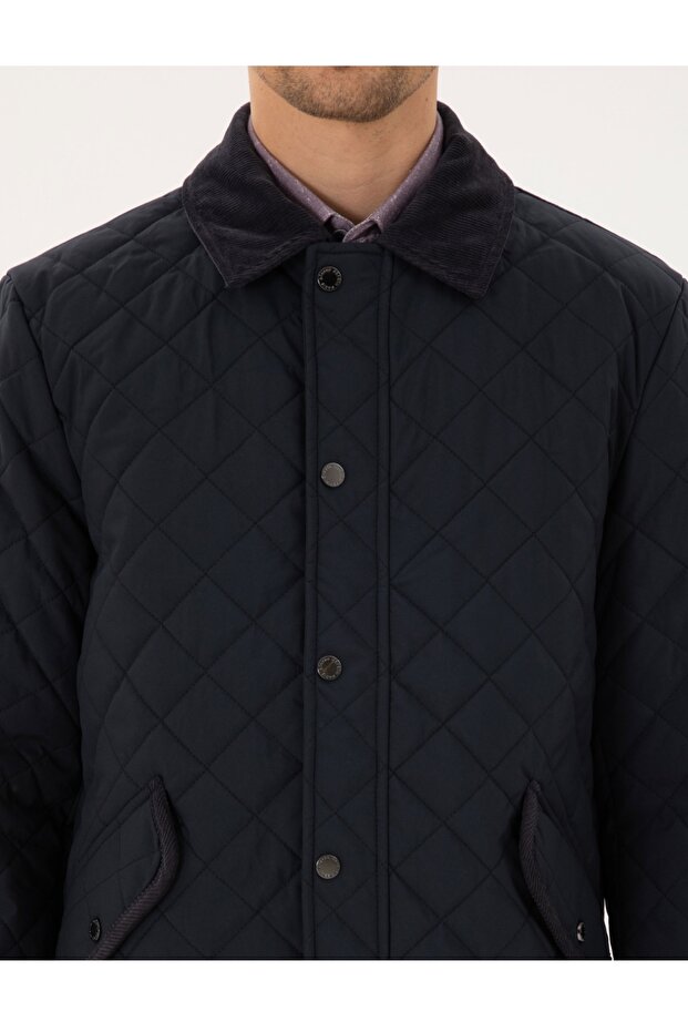 kapitone basic fit erkek mont - 7