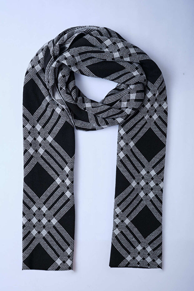 Kareli Triko Atkı - 5