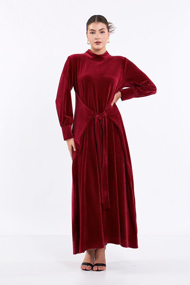 Kadife Elbise - 3