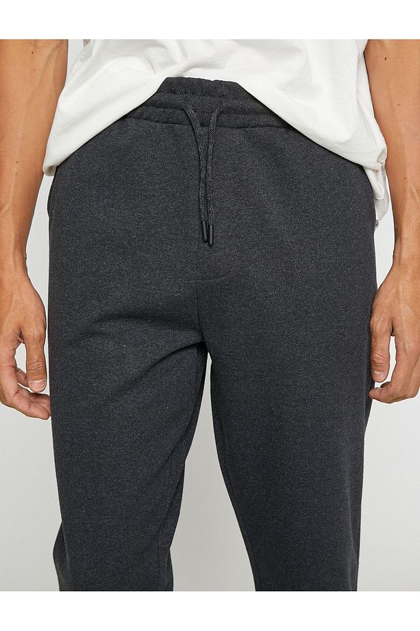 Jogger Eşofman Altı Beli Bağcıklı Şardonlu - 5