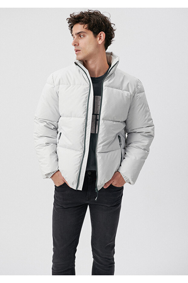 سترة منتفخة رمادية 0110189-83746 - 1