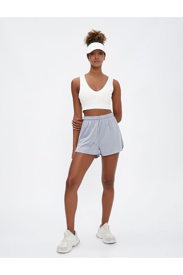 Spor Şort Beli Bağcıklı Basic - 2