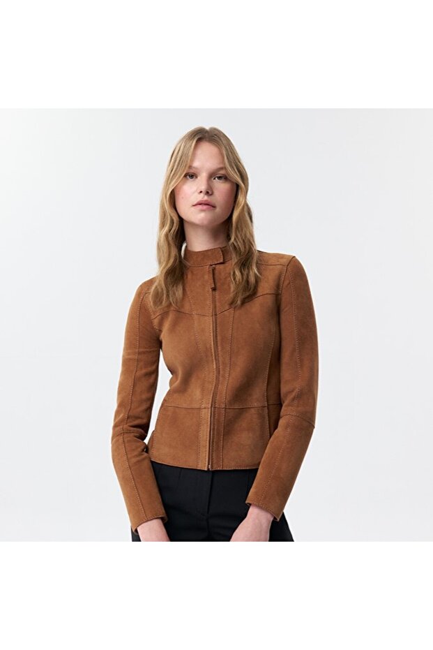 Kadın Taba Süet Ceket - 2