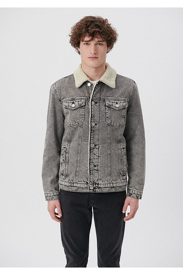 Frank Gri Sherpa Jean Ceket 0115285836 - 3