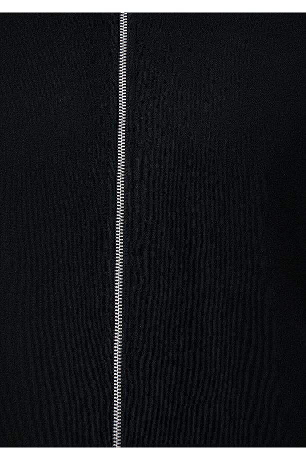 Fermuarlı Siyah Sweatshirt 0S10022-900 - 6