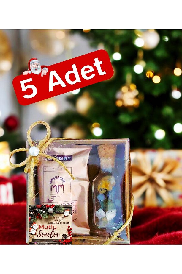 Yılbaşı Hediyesi 5 Adet Kahve Çikolata Kutusu - 1