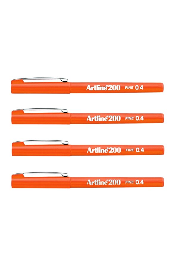ARTLINE 200N - قلم كتابة برتقالي ناعم (4 قطع)