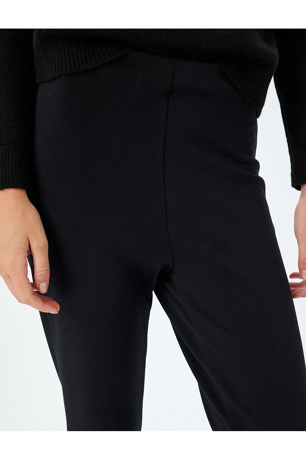 Slim Fit İçi Polarlı Fuzo Kayak Taytı - 5
