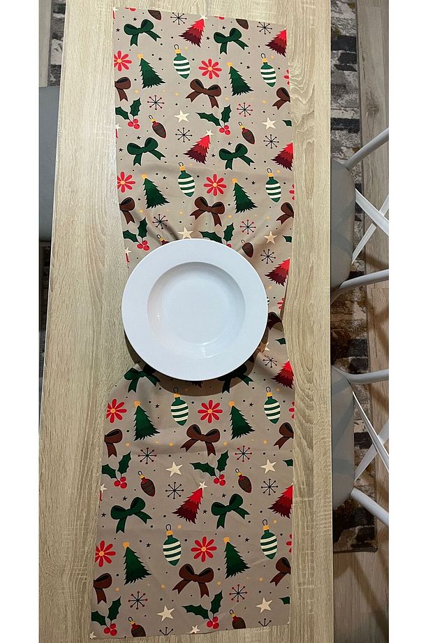 Yılbaşı Desen Runner Christmas Yeniyıl Runner 40 X 140 - 2 Adet - 7