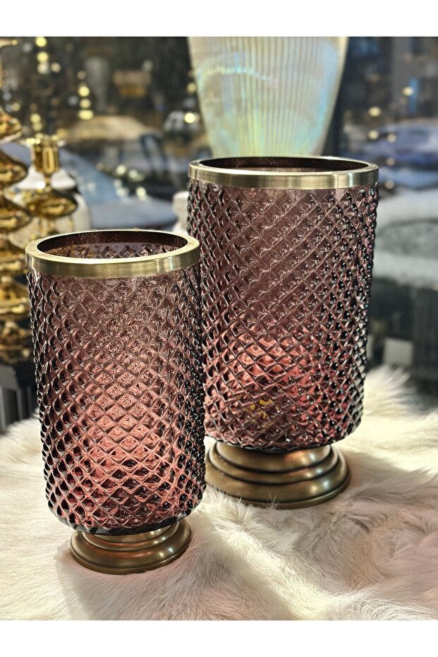 MÜRDÜM 2’Lİ SET CAM ŞAMDAN - 1