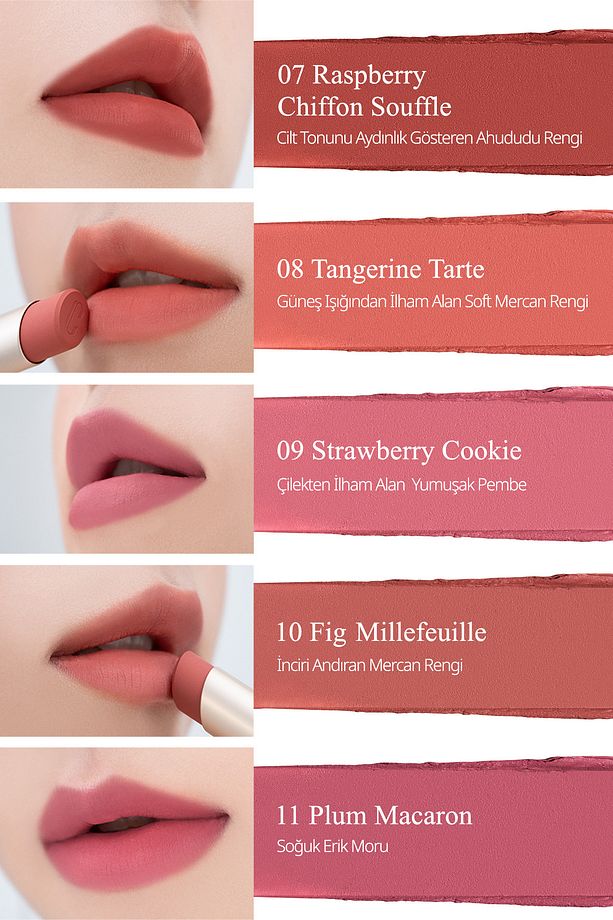 Yumuşak Dokulu, Hafif Mat Görünüm Sunan Ruj CLIO Chiffon Mood Lip (04 Ever Coral) - 7