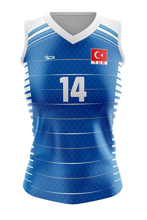 Voleybol Forması Sultan Model-kişiye Özel Isim Ve Numara Yazılabilir, Dijital Baskı Tasarım Tek Üst - 1