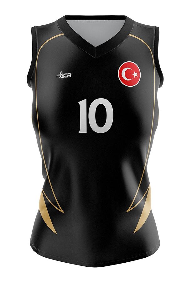 Voleybol Forması Model 721 - Kişiye Özel Isim Ve Numara Yazılabilir, Dijital Baskı Tasarım Tek Üst - 1