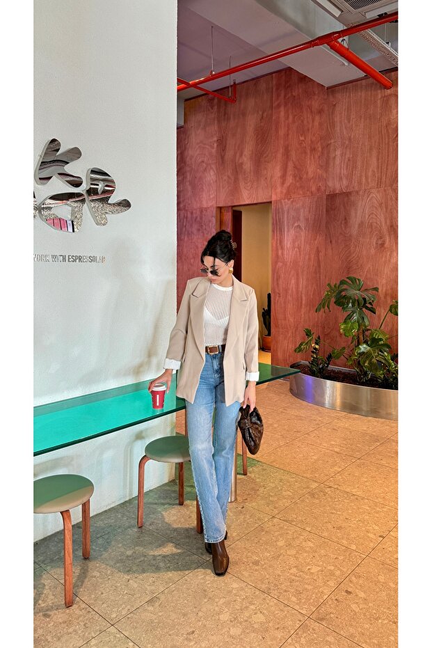 سترة بليزر بأكمام قابلة للطي - 3