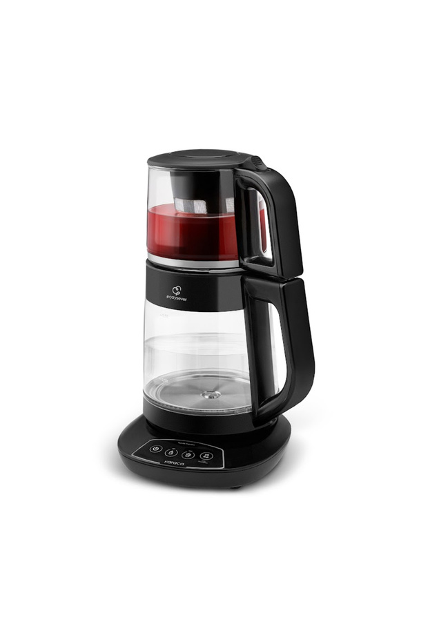 Çaysever 3 in 1 Konuşan Cam Çay Makinesi Su Isıtıcı ve Mama Suyu Hazırlama 1700W Black - 2