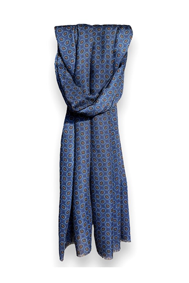 Yün İpek Baskılı Atkı - 1