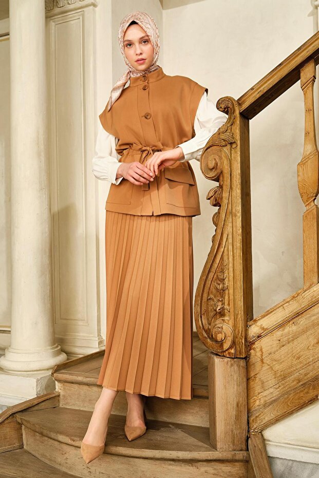 Plisoley Etek - Camel - 1