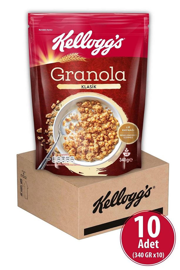 Granola Klasik 340 Gx 10 Adet, %56 Yulaf Içerir, Lif Kaynağı, Kahvaltılık Gevrek - 4