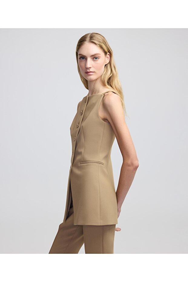 Düğme aksesuarlı bluz - 5