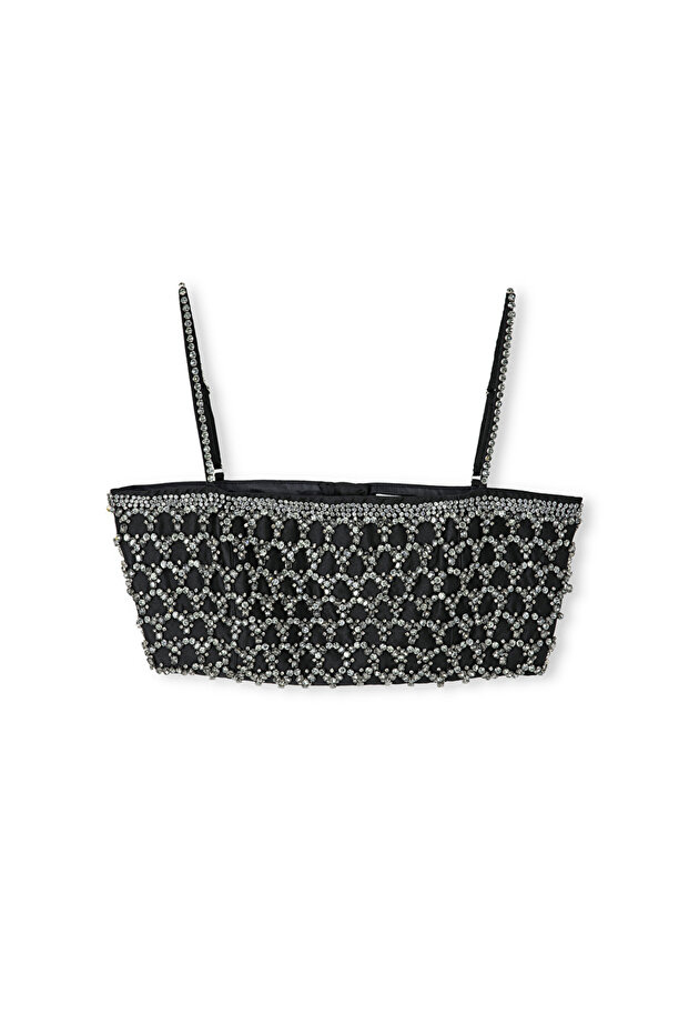 Bestickte kurze Bluse - 3