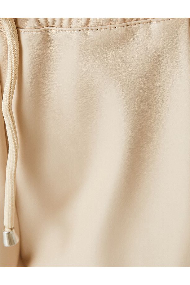 Suni Deri Jogger Pantolon - 6