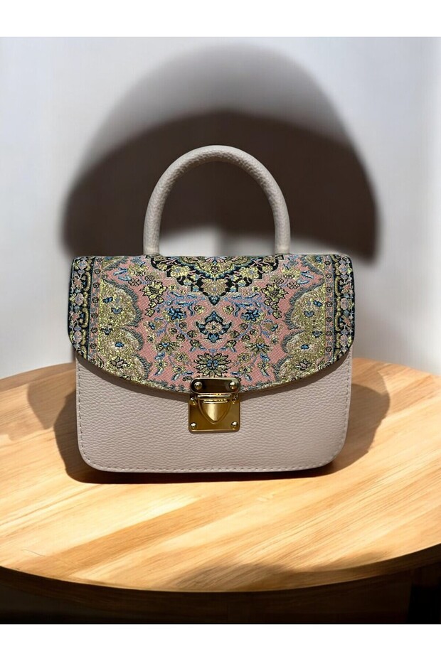 Ethnic Women's Shoulder Bag with Shawl Scarf Pattern