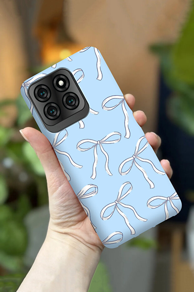 S71 Compatible Camera Protected Blue Ribbon Patterned Hd Printed Silicone Case - 1
