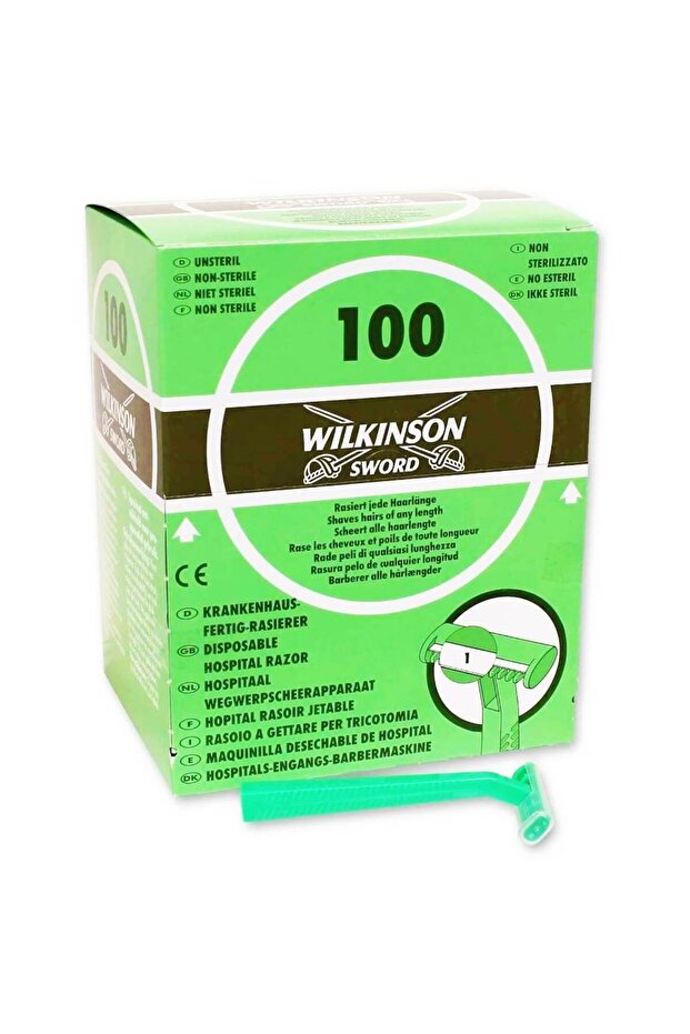 Bathroom Shaving Razor Green Box of 100 (Sold in Original Box)